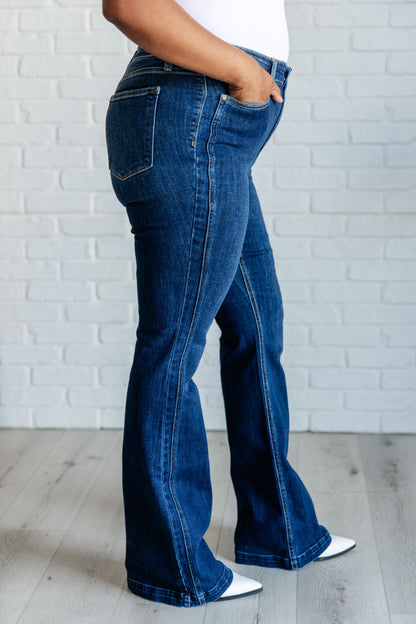 Judy Blue High Rise Side Seam Detail Flare Jeans