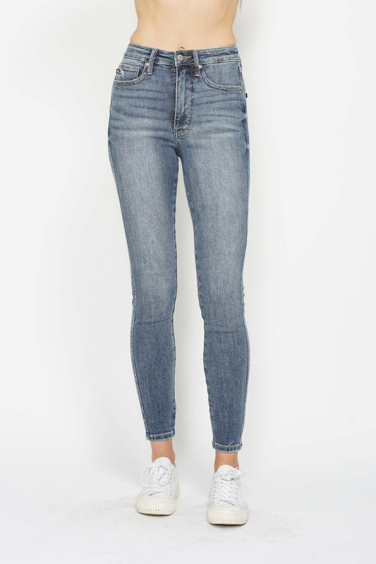 Judy Blue Tummy Control Contrast Wash Skinny Jeans