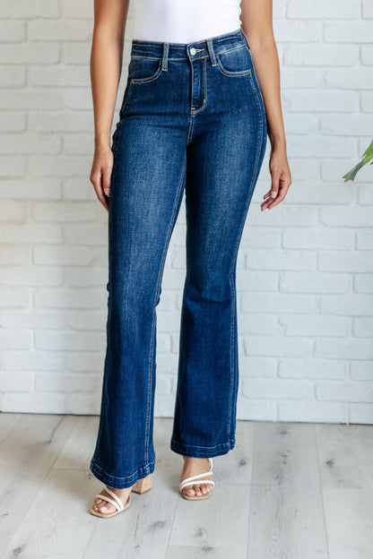 Judy Blue High Rise Side Seam Detail Flare Jeans