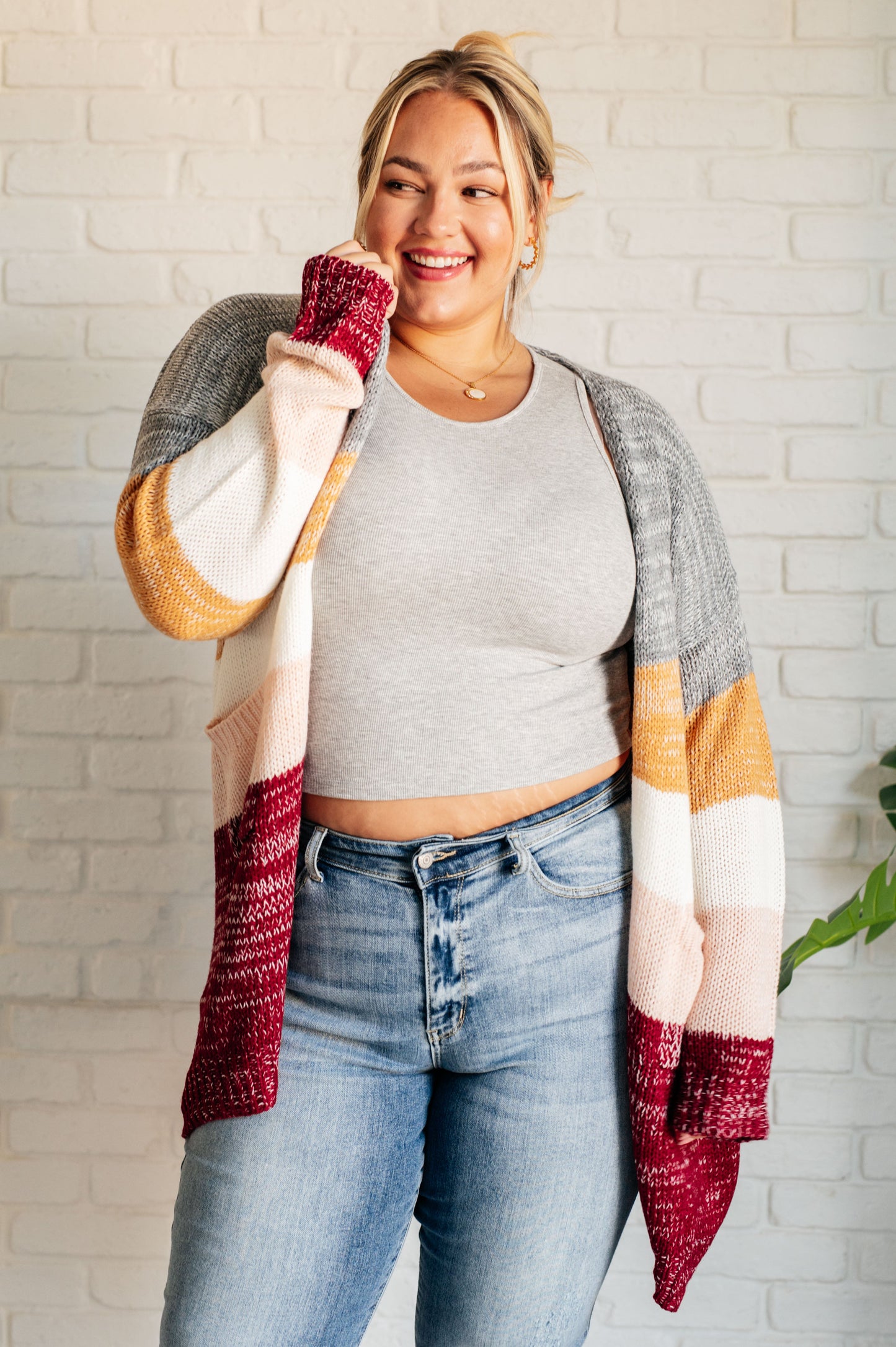 Color Block Cardigan