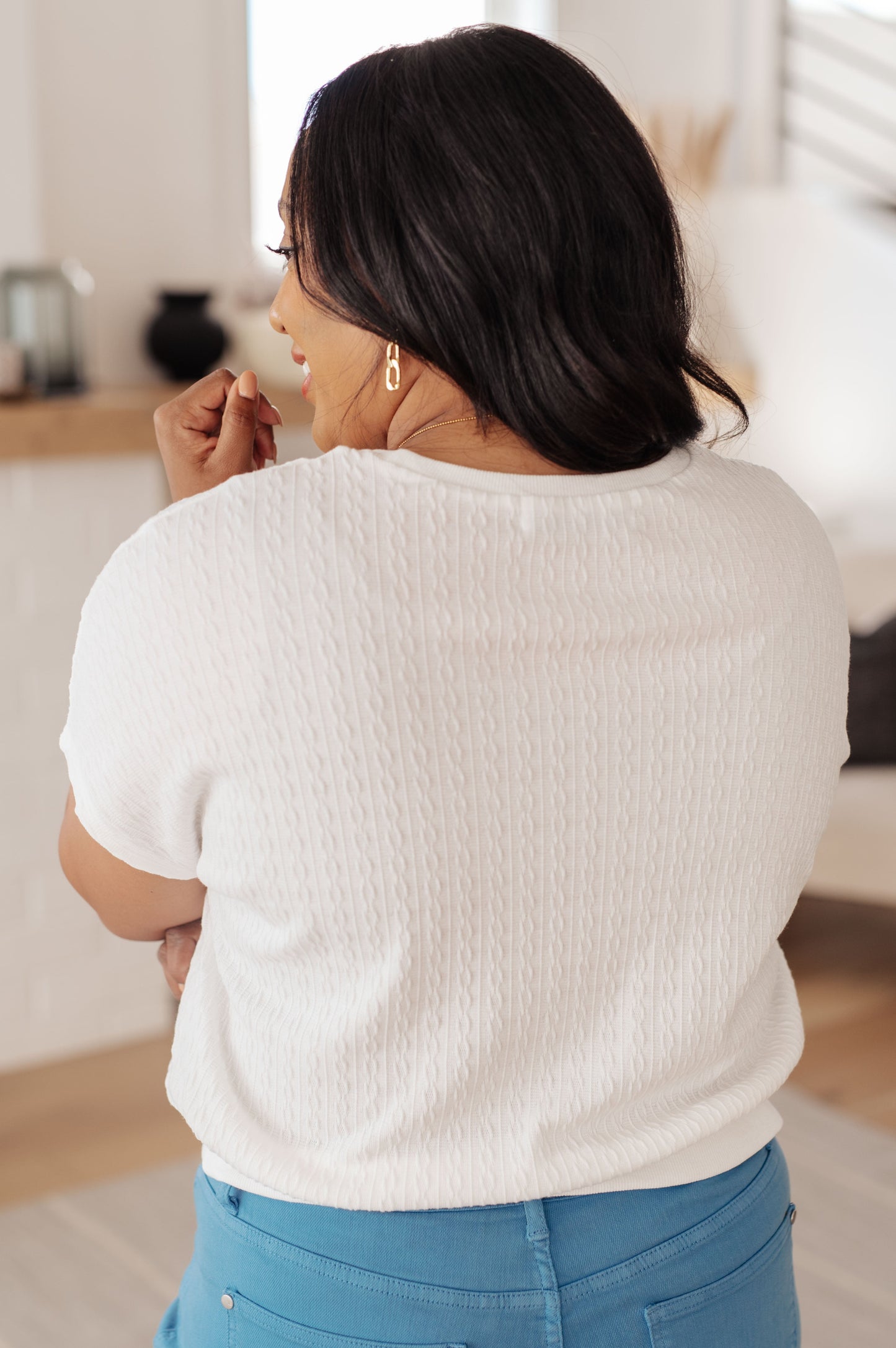 Classic Short Sleeve Top in White