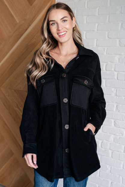 Fleece Jacket in Black